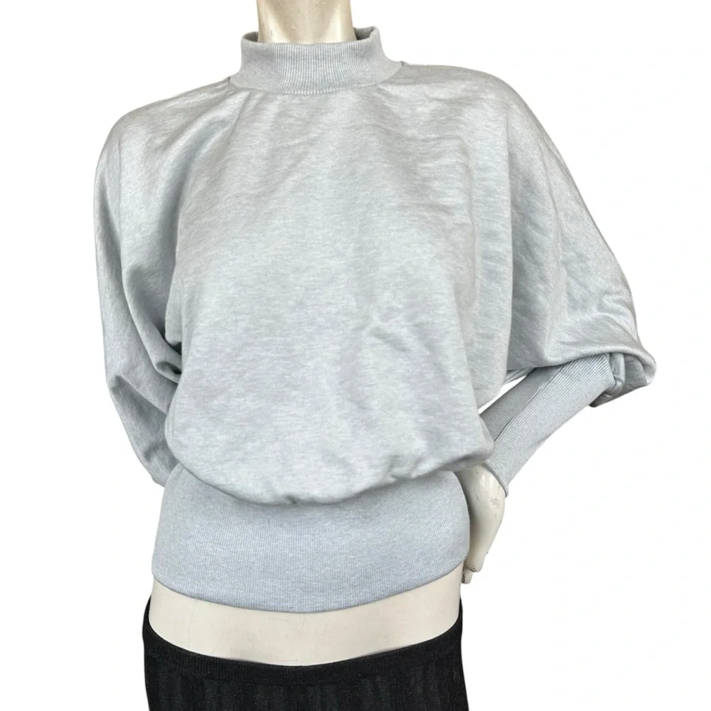 Opening Ceremony Icy Grey Mockneck Pullover Dolman Sleeve Sweater Top Size Small - Picture 2 of 12